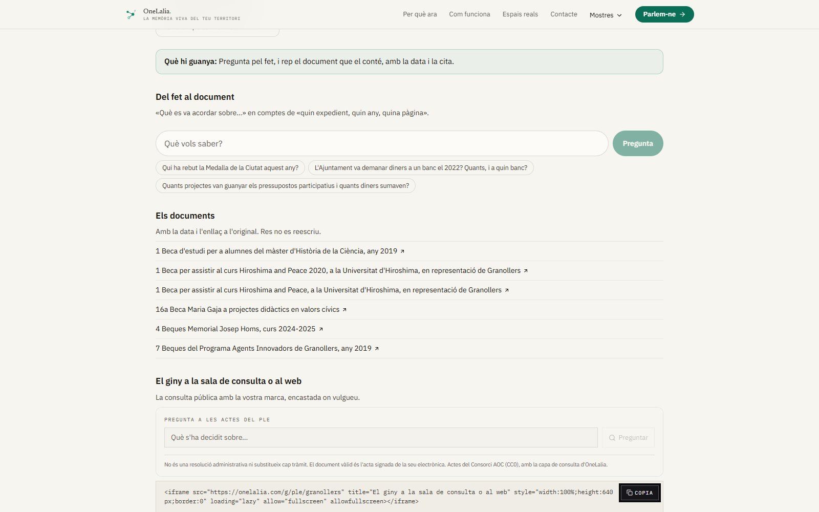 Qui consulta el fons: pantalla de la mostra